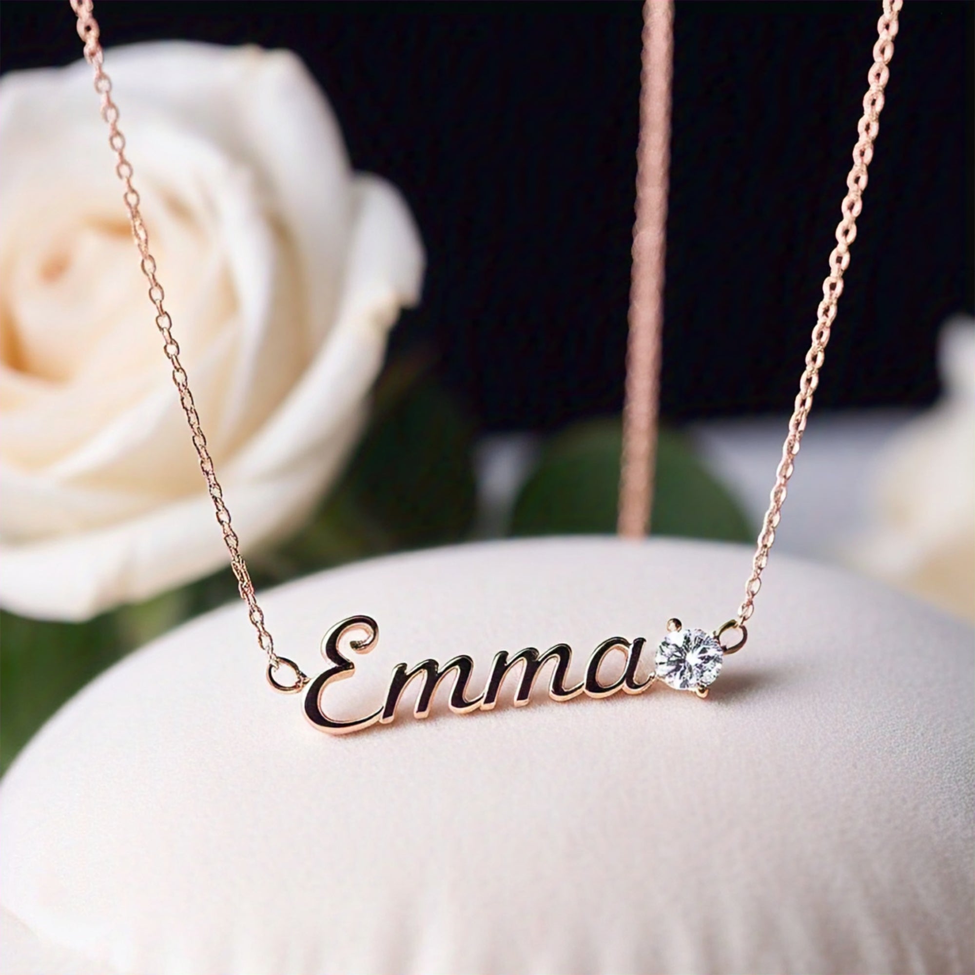 Laverna Rose Gold Personalized Custom Made Name Necklace