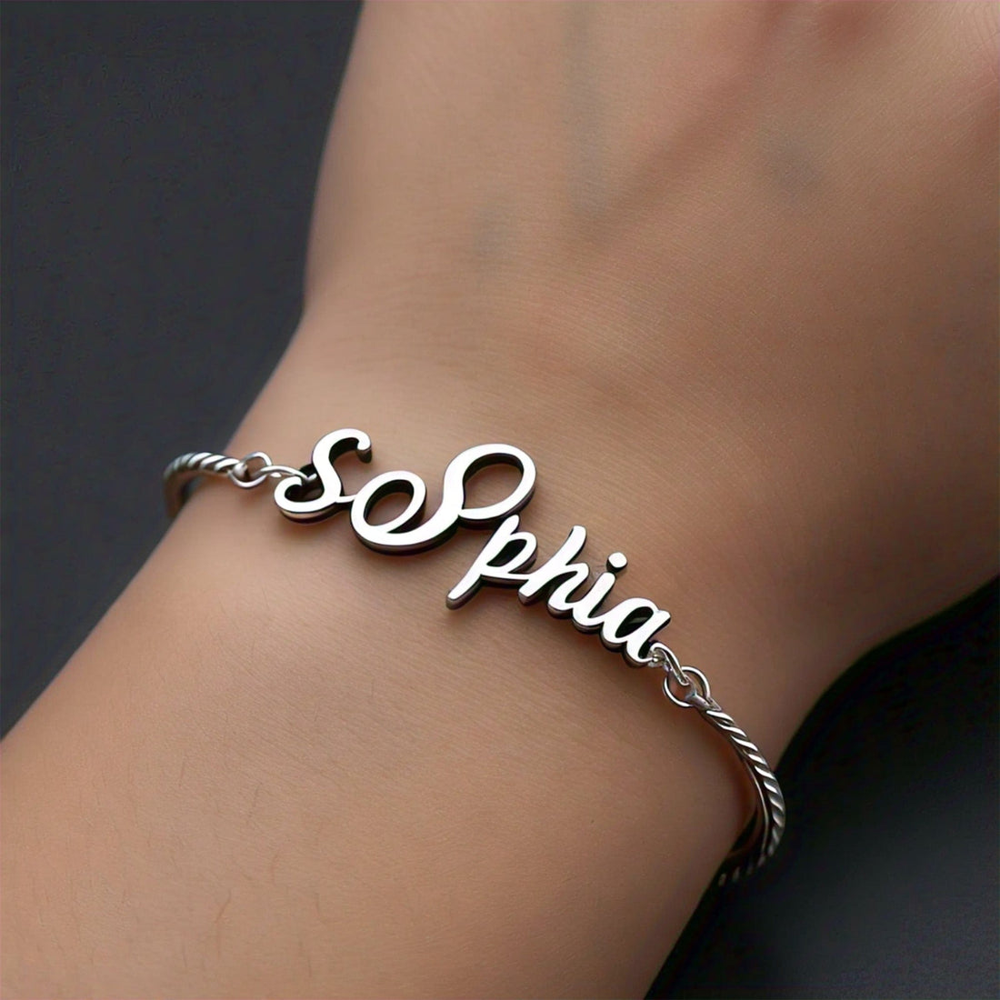 The Nutan Art Jewelry Bracelets Chandra Silver Men's Your Personal Custom Ladies Name Bracelet