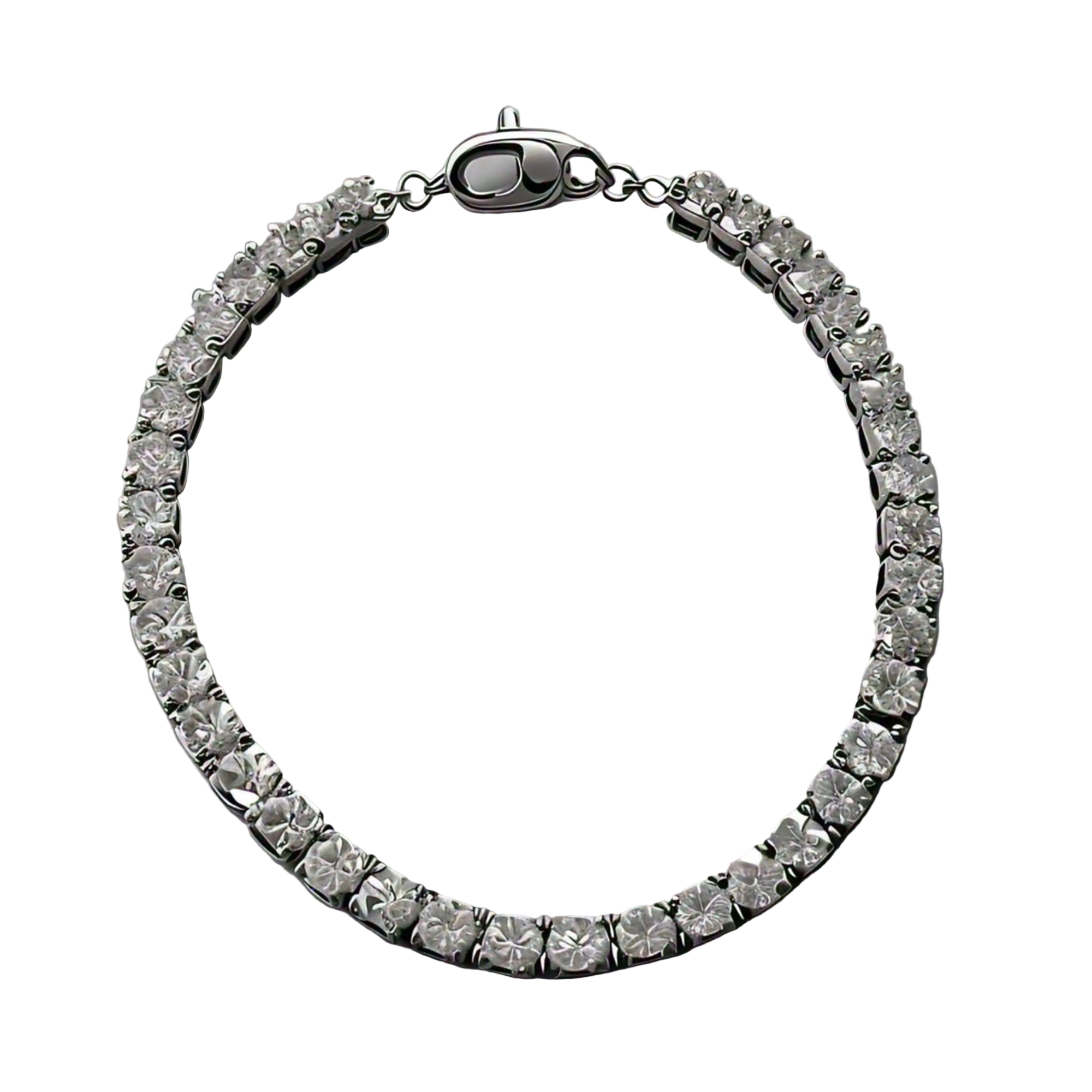 Lucina Moissanite Sterling Silver Man Tennis Bracelet Woman