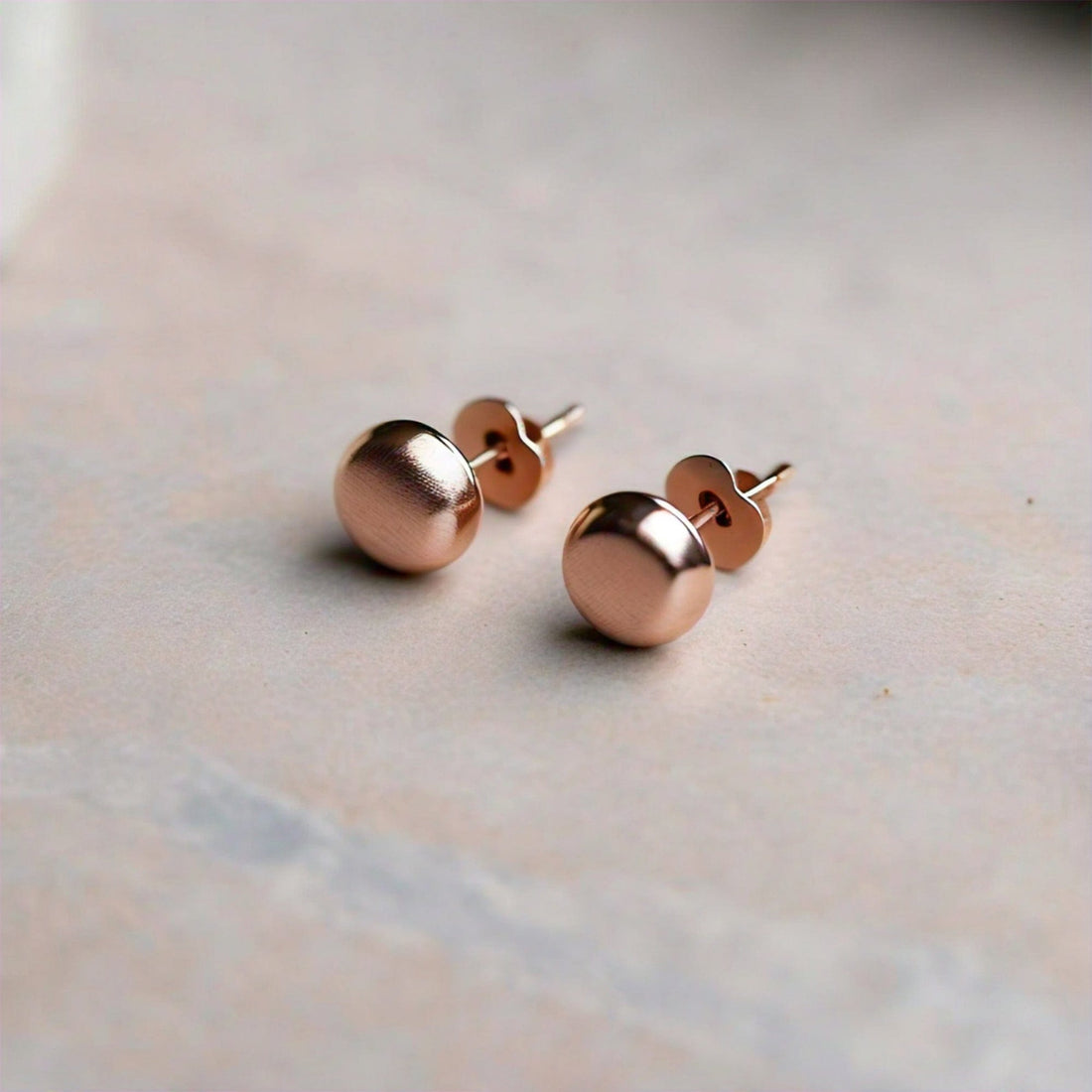 The Nutan Art Jewelry Earrings Ece Circle Women Tiny Rose Gold Stud Earrings