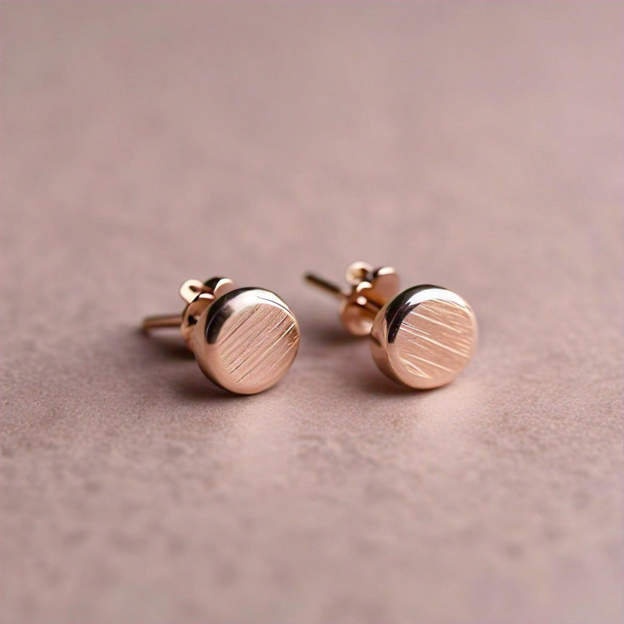 The Nutan Art Jewelry Earrings Ece Circle Women Tiny Rose Gold Stud Earrings