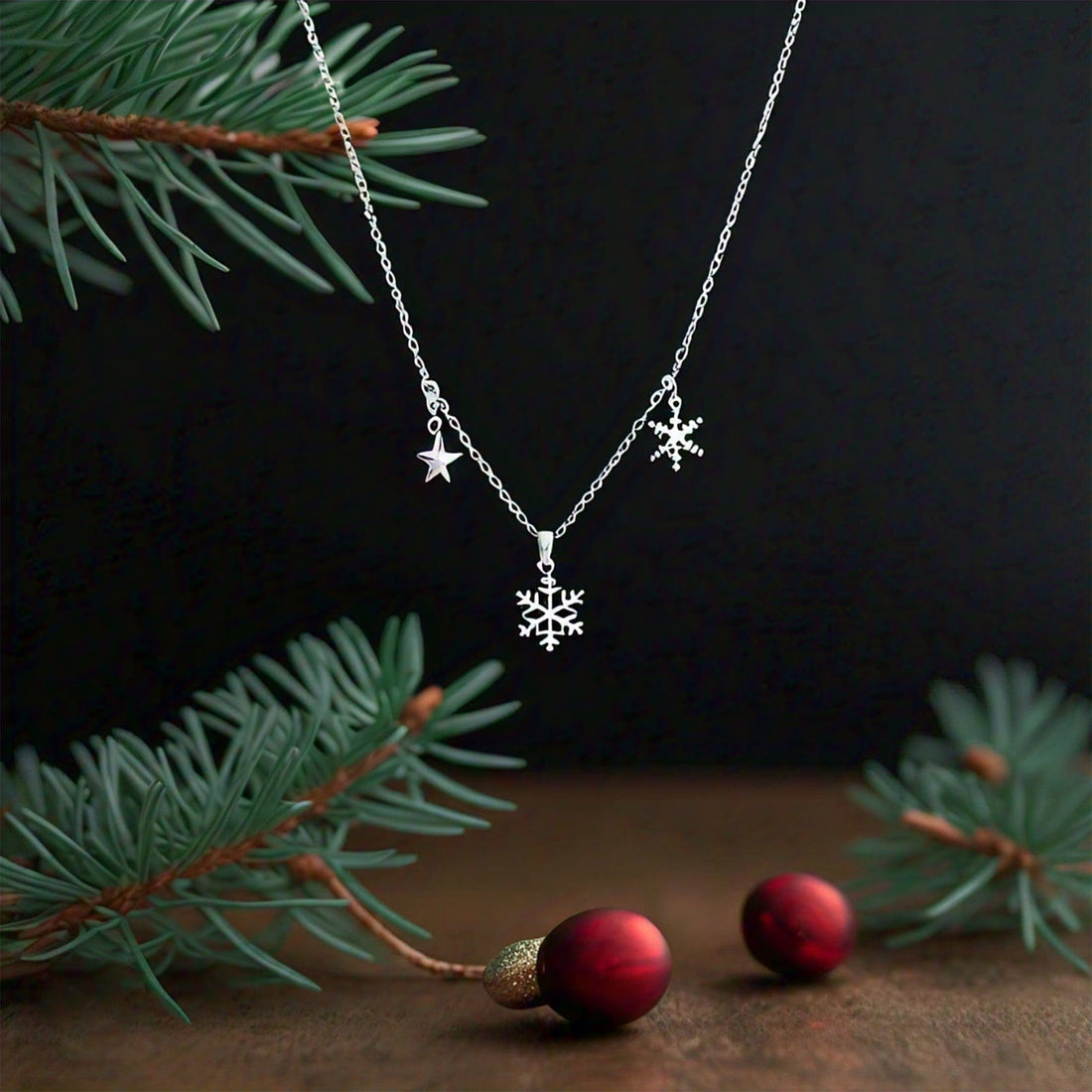 The Nutan Art Jewelry Necklaces Merope Evening North Star Sterling Silver Snowflake Pandora