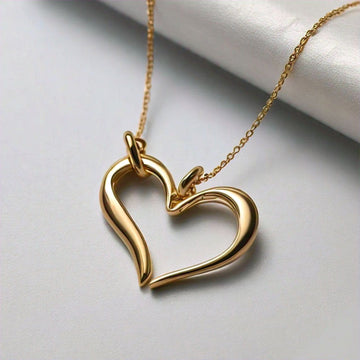 The Nutan Art Jewelry Necklaces Penelope Gold Heart Minimalist Necklace