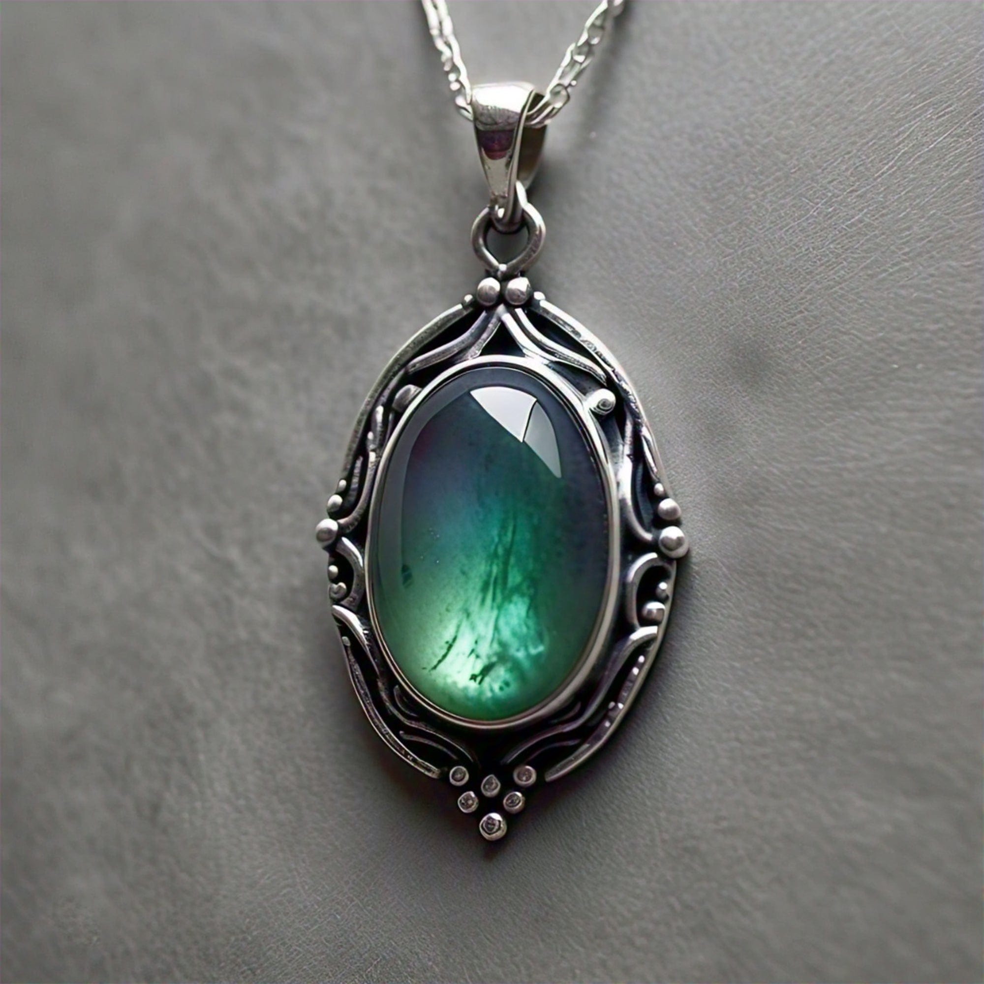 The Nutan Art Jewelry Pendants Danica Handmade Sterling Silver Antique Real Alexandrite Pendant