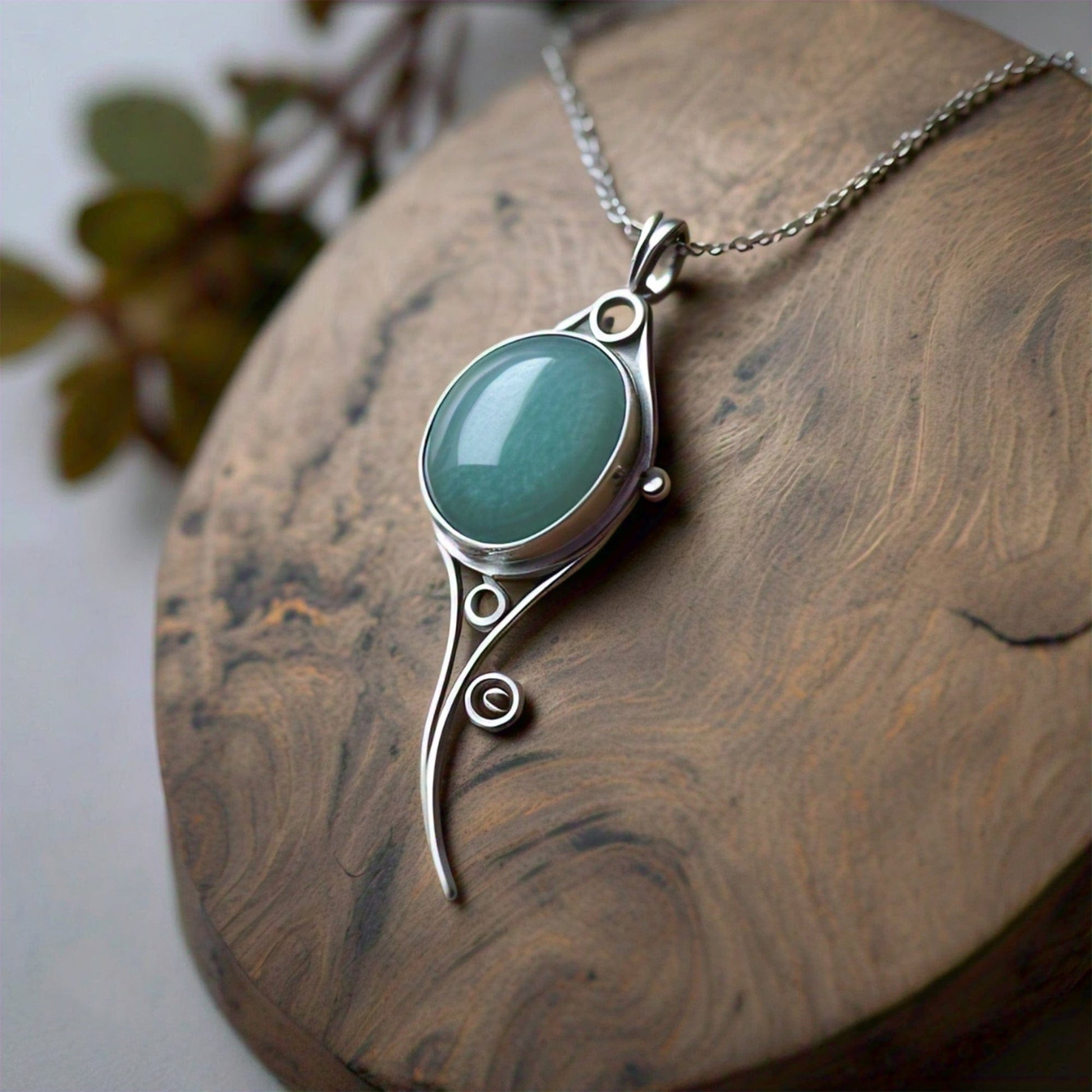 The Nutan Art Jewelry Pendants Fauna 925 Sterling Silver Simple Handmade Unique Amazonite Pendant