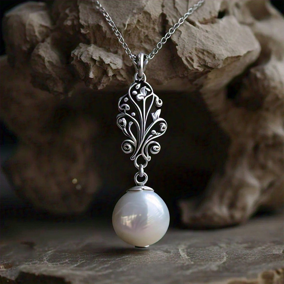 The Nutan Art Jewelry Pendants Kali Sterling Silver Mother Freshwater Pearl Pendant Design