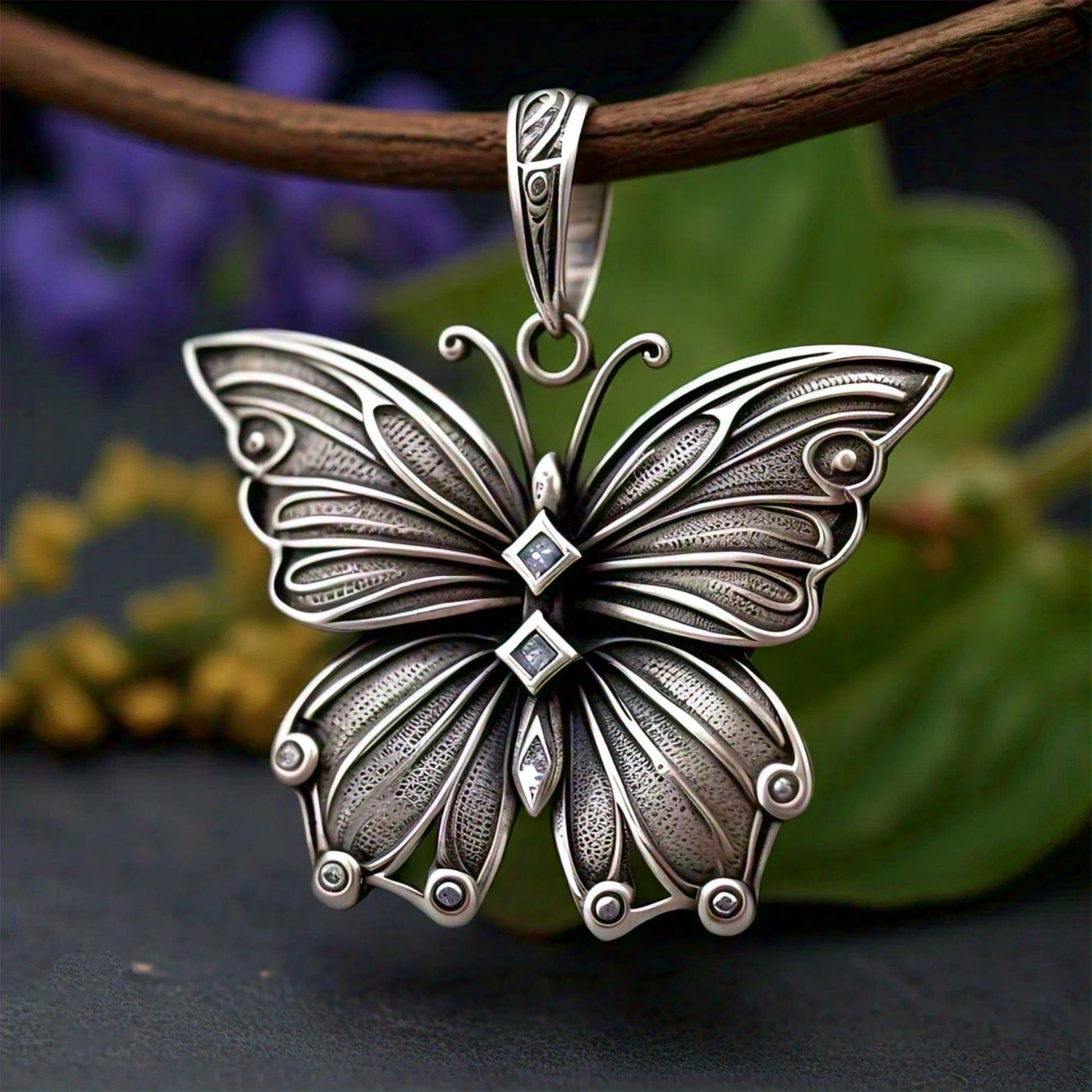 The Nutan Art Jewelry Pendants Nixie Sterling Silver CZ Butterfly Pendant Design Jewelry