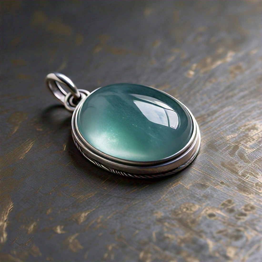 The Nutan Art Jewelry Pendants Thora Simple Minimalist Sterling Silver Vintage Aquamarine Pendant