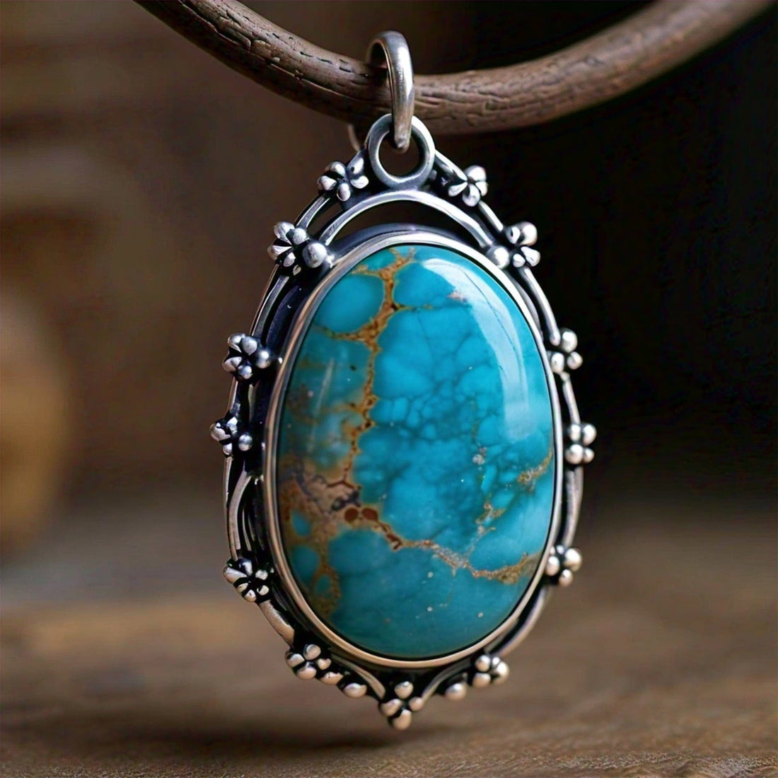 The Nutan Art Jewelry Pendants Venus Sterling Silver Handmade Large Turquoise Pendant