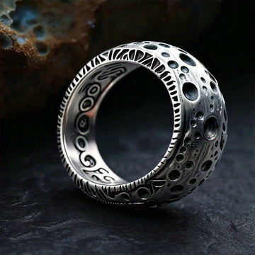 The Nutan Art Jewelry Rings Britt Sterling Silver Full Dark Moon Magic Ring